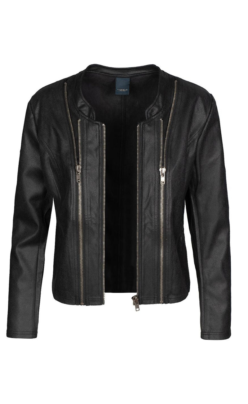 Luxzuz Jakke - Athena Faux Leather - Black