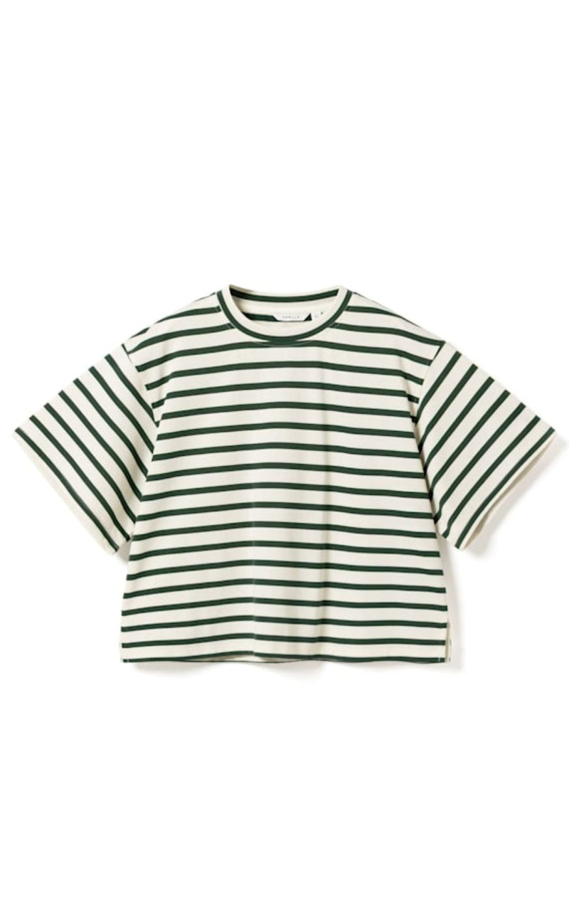 Noella T-shirt - N-Maple - Eton Ivory Green Stripe