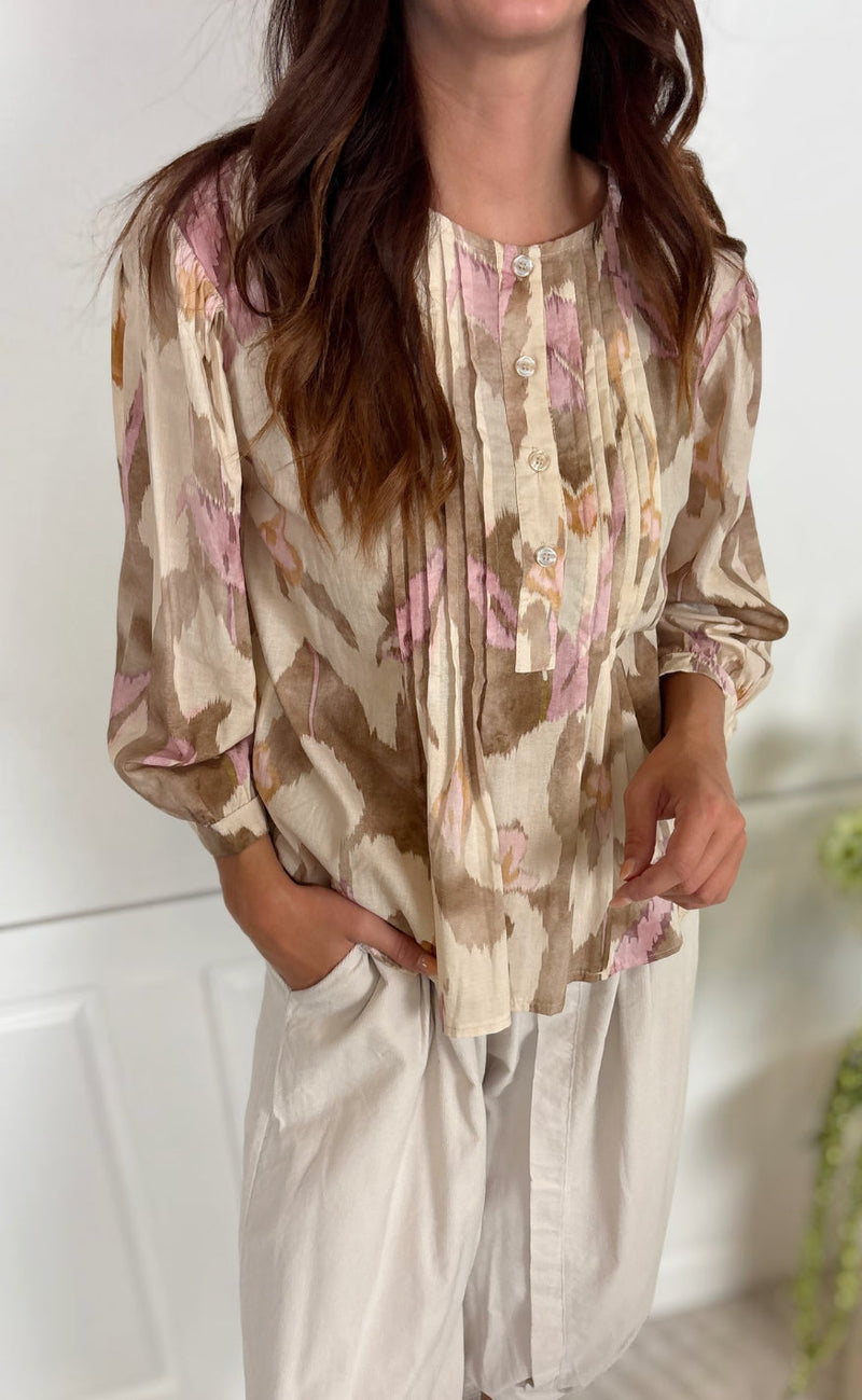 Marta Du Chateau Bluse - Cosmos - Beige516tpu