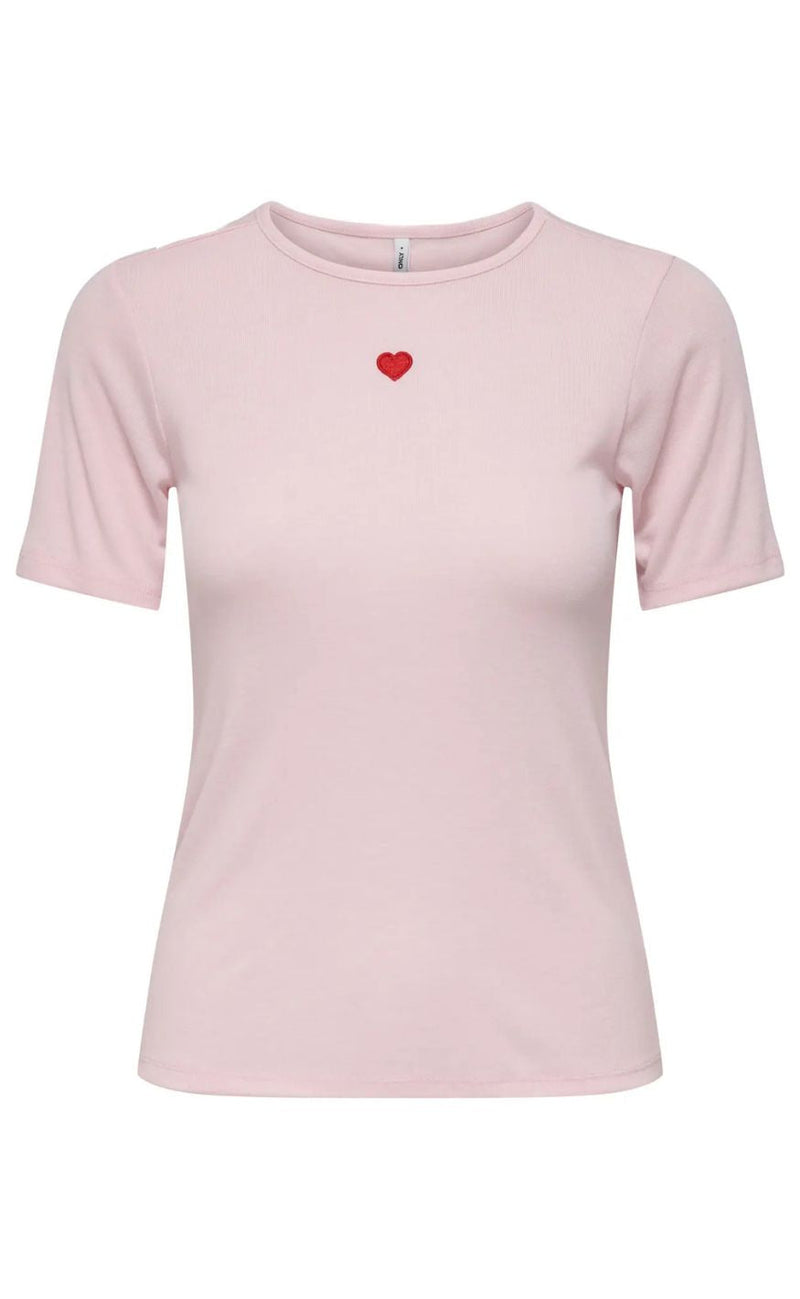 ONLY Topp - Elli - Parfait Pink Heart
