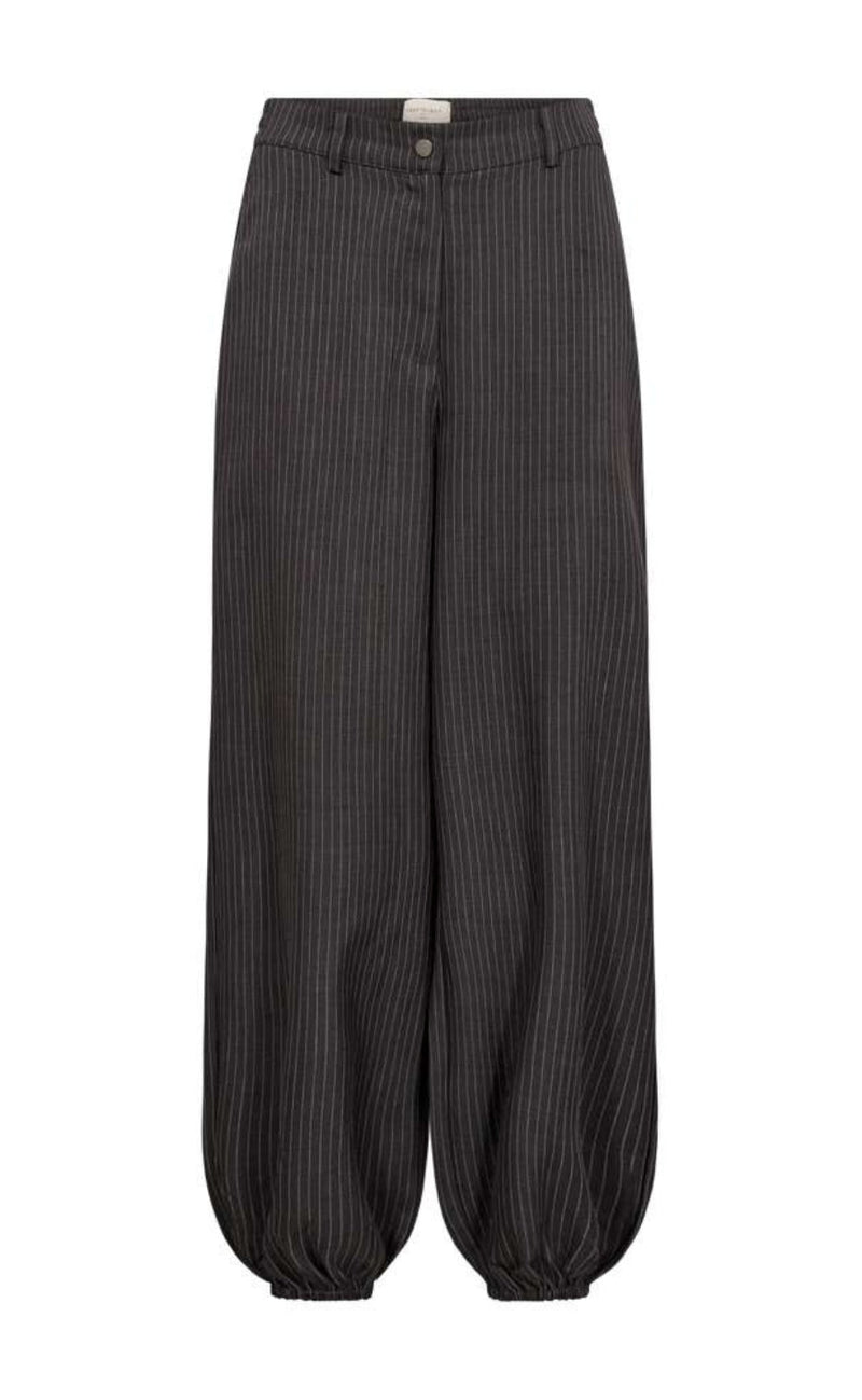 Freequent Bukser - Mali - Dark Grey Mel w Star Off-white