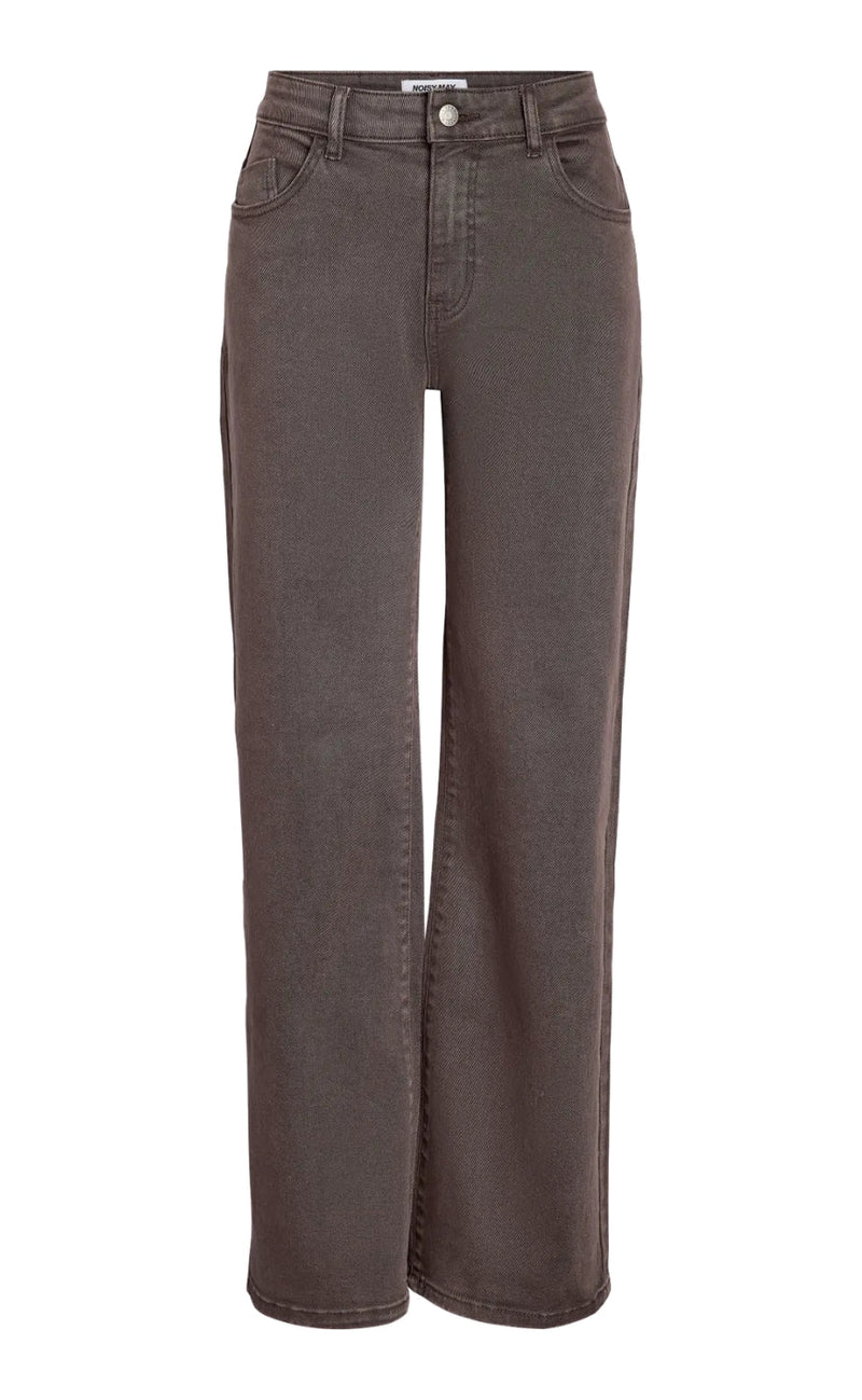 Noisy May Jeans - Yolanda MW Straight - Chocolate Brown