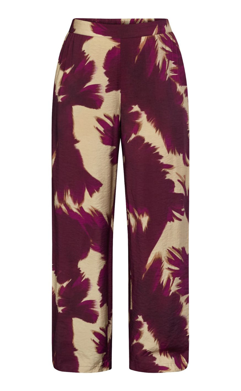 Love & Divine Bukser - Love1024-64 - Bordeaux Leaf
