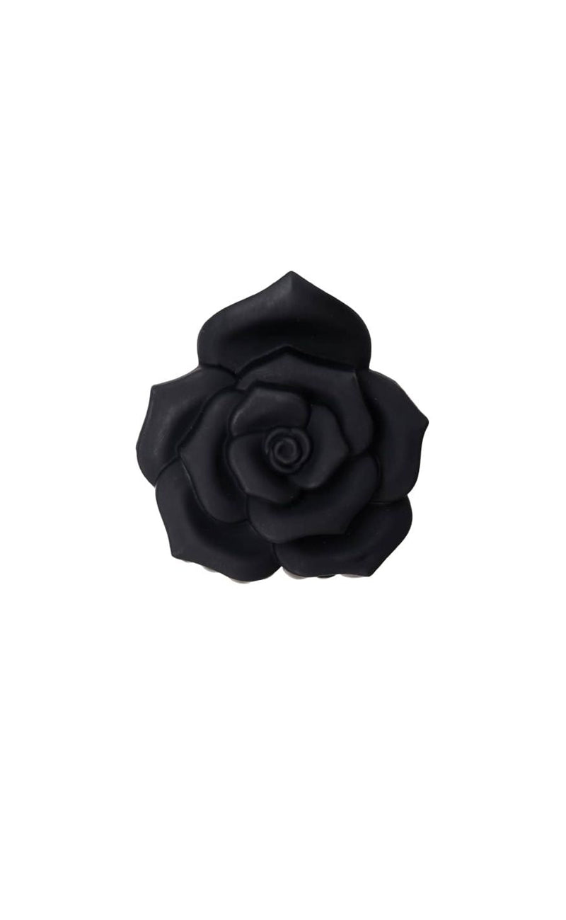 Black Colour Hårklæmme - Flower Matt - Black