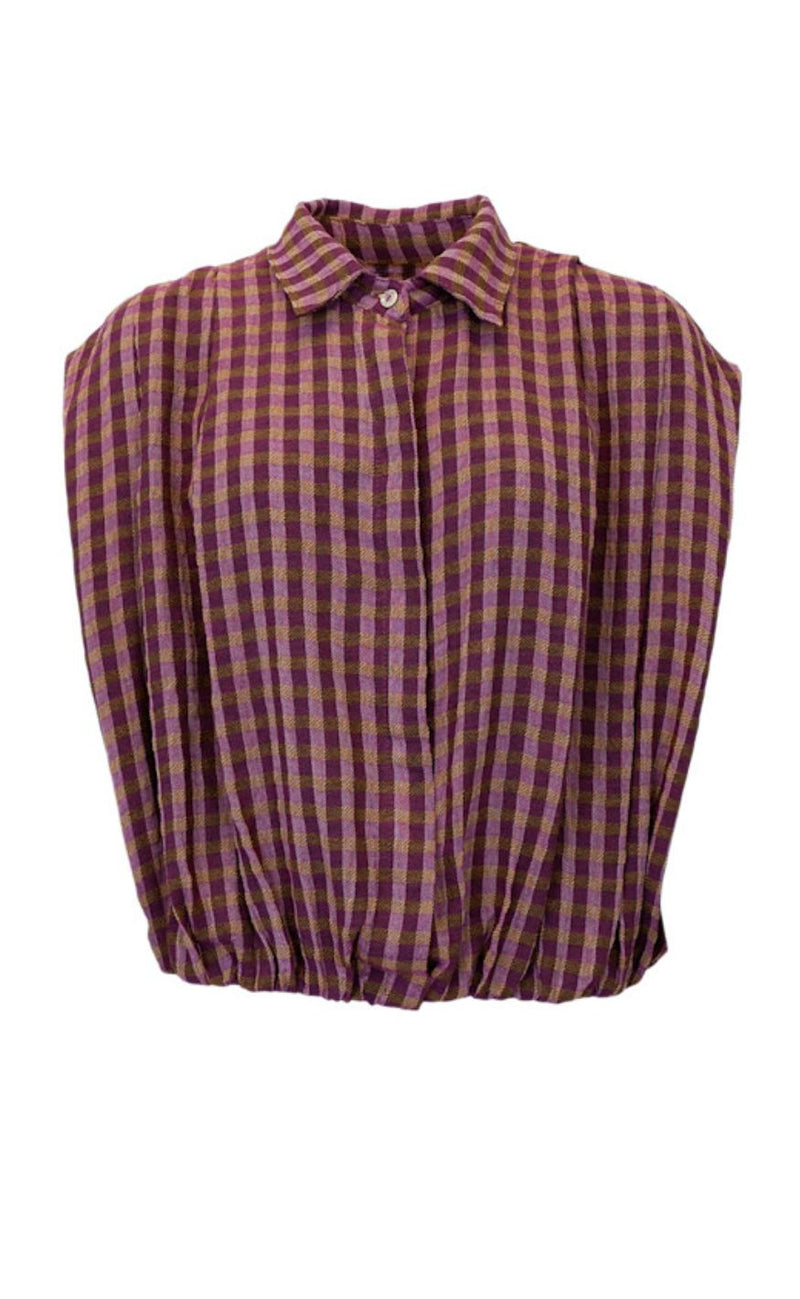 Black Colour Skjorte - Malle Bomber - Violet Check