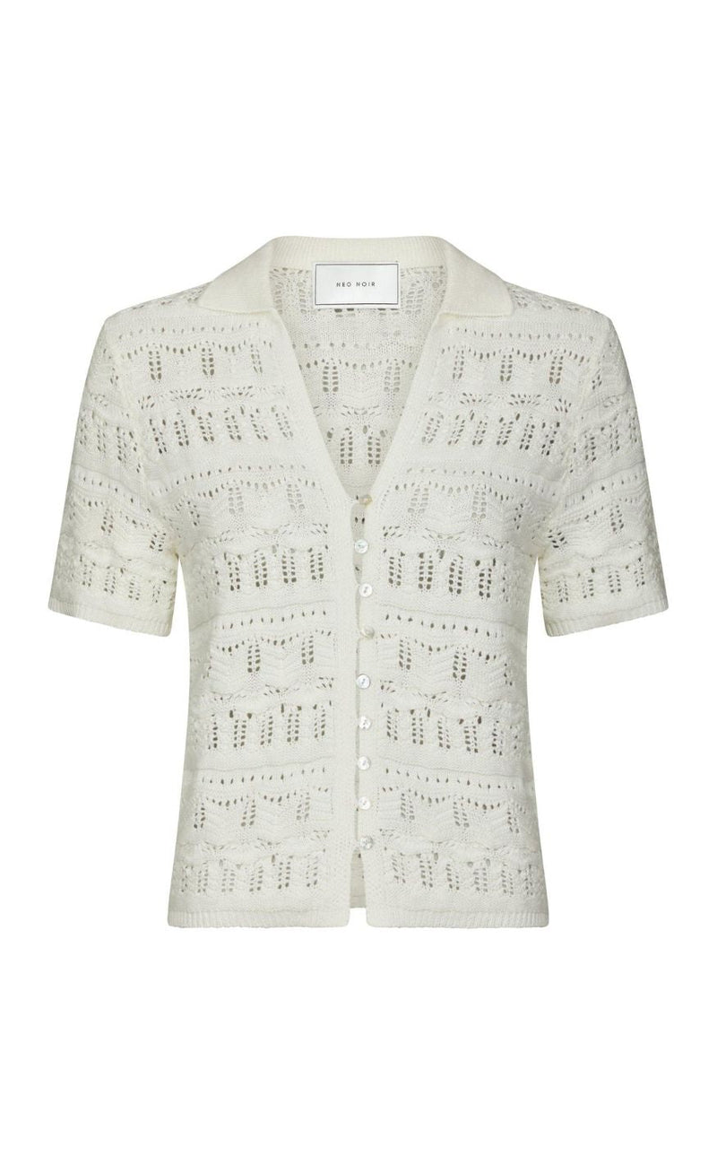 Neo Noir Topp - Marisini Stich Polo - Off White