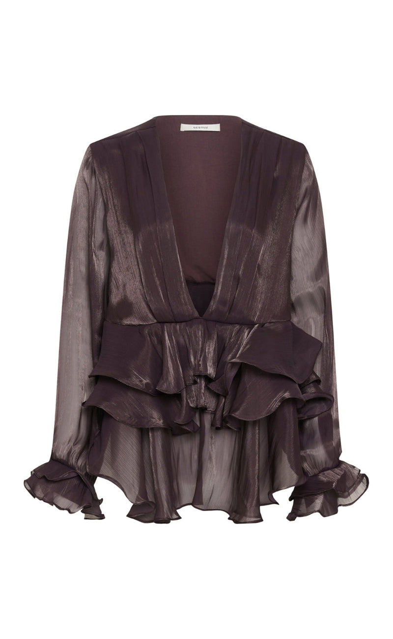 Gestuz Bluse - Licie - Deep Plum