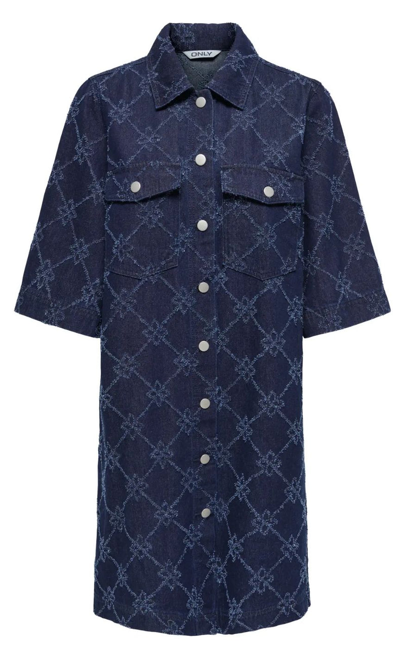 ONLY Kjole - Bella Wide - Dark Blue Denim
