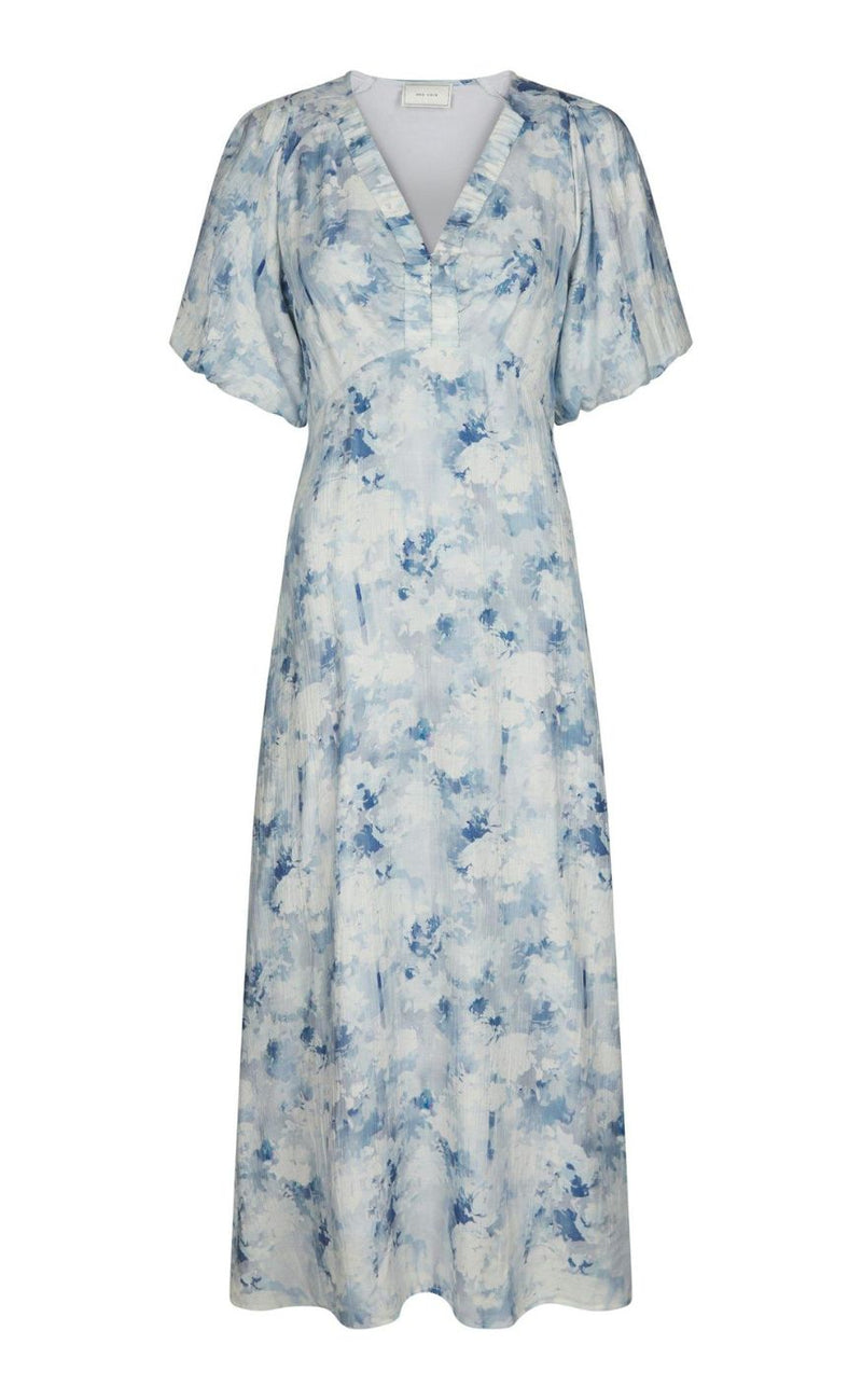 Neo Noir Kjole - Illiana Floral - Blue