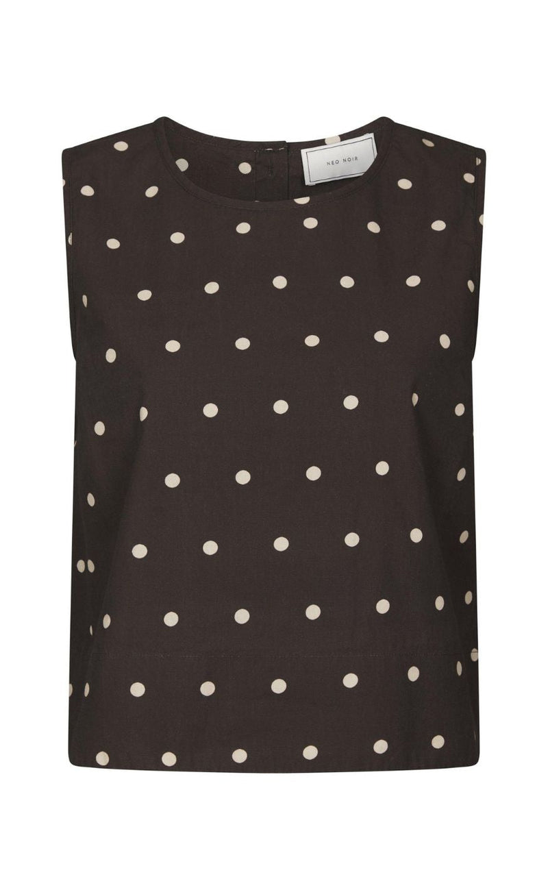 Neo Noir Topp - Polly Dot - Dark Brown
