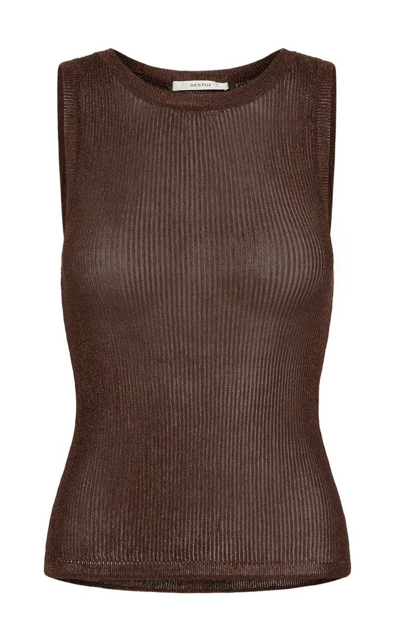 Gestuz Topp - Silvi - Deep Brown Metallic