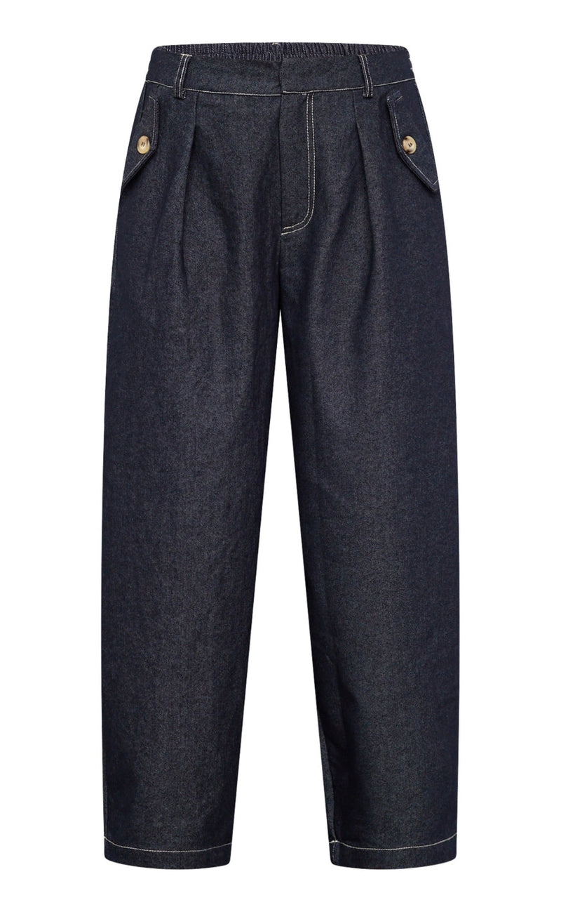 Sisters Point Bukser - EDITH-PA1 - Unwashed Denim