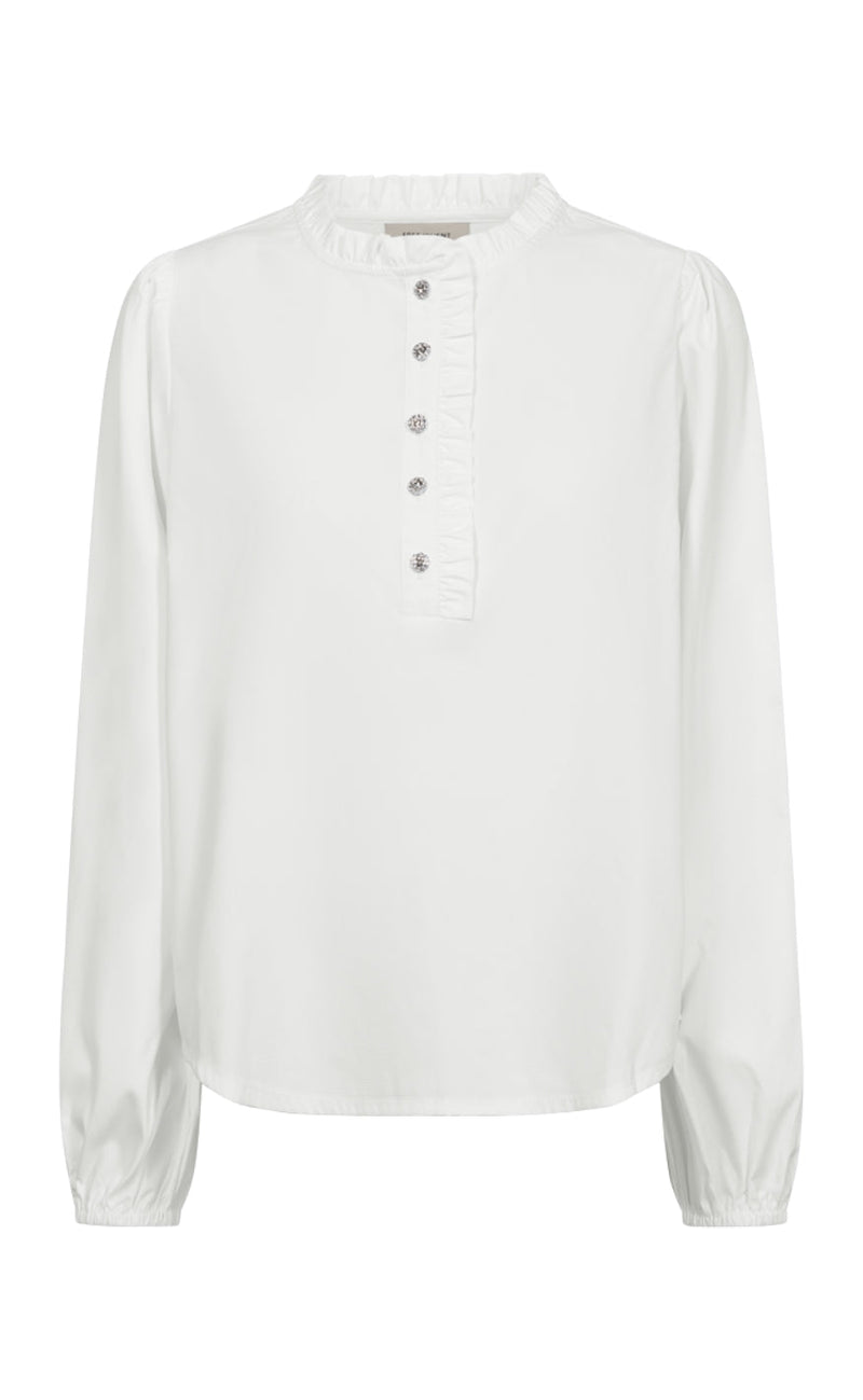 Freequent Bluse - Friva - Star Off-white w. St Off-white