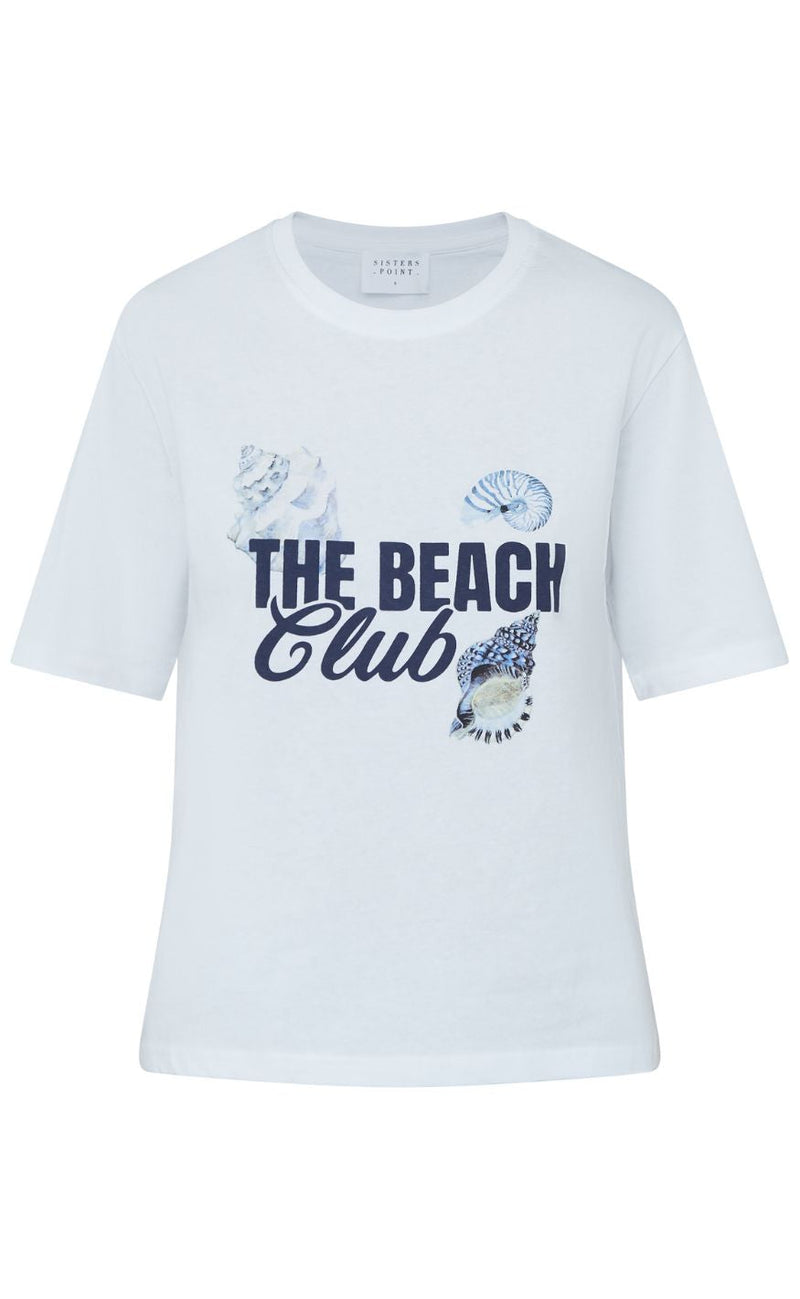 Sisters Point T-shirt - HEDA-LOOSE.SS12 - White/Navy