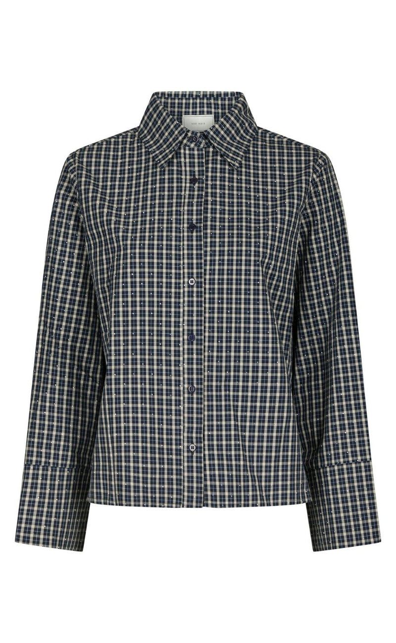 Neo Noir Skjorte - Dre Check Bedaz - Dark Blue