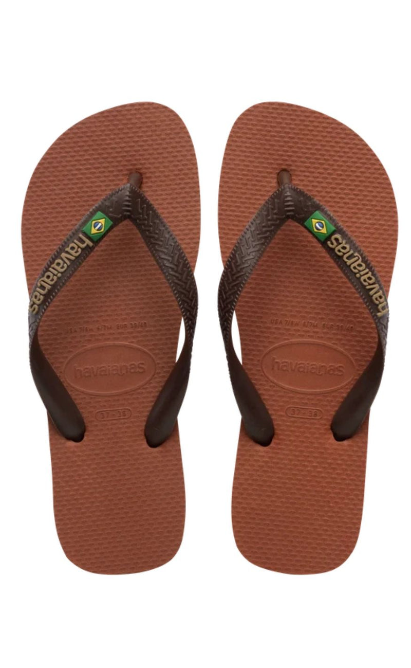 Havaianas Klipklappere - Brasil Logo - Rose/Coffee