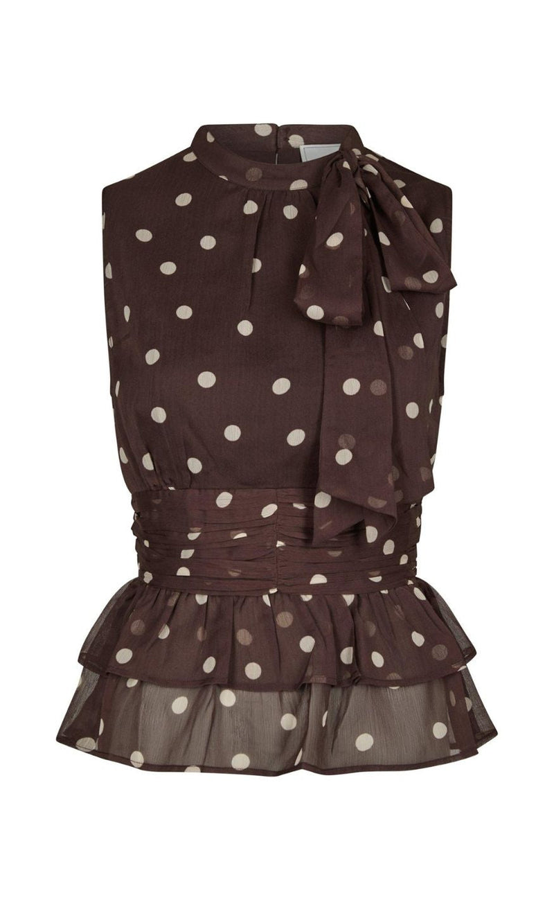 Neo Noir Topp - Ansol Big Dot - Brown