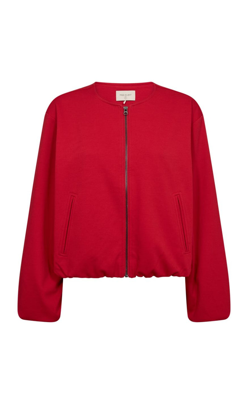 Freequent Jakke - Nanni Zip - True Red