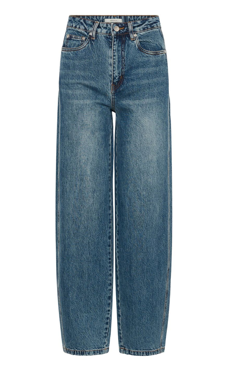Gestuz Bukser - Melu Barrel - Classic Mid Blue Wash