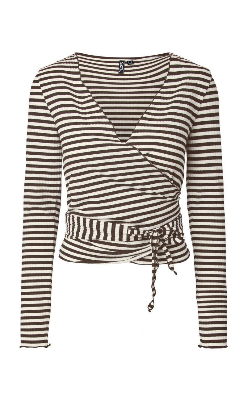 Pieces Bluse - Layla - Hot Fudge Coconut Milk