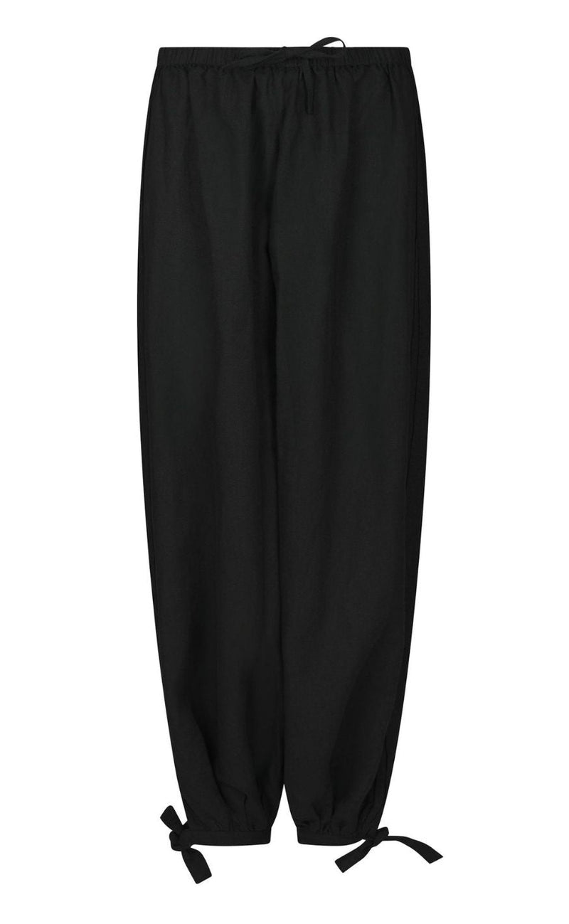 Neo Noir Bukser - Roxane Balloon Linen - Black