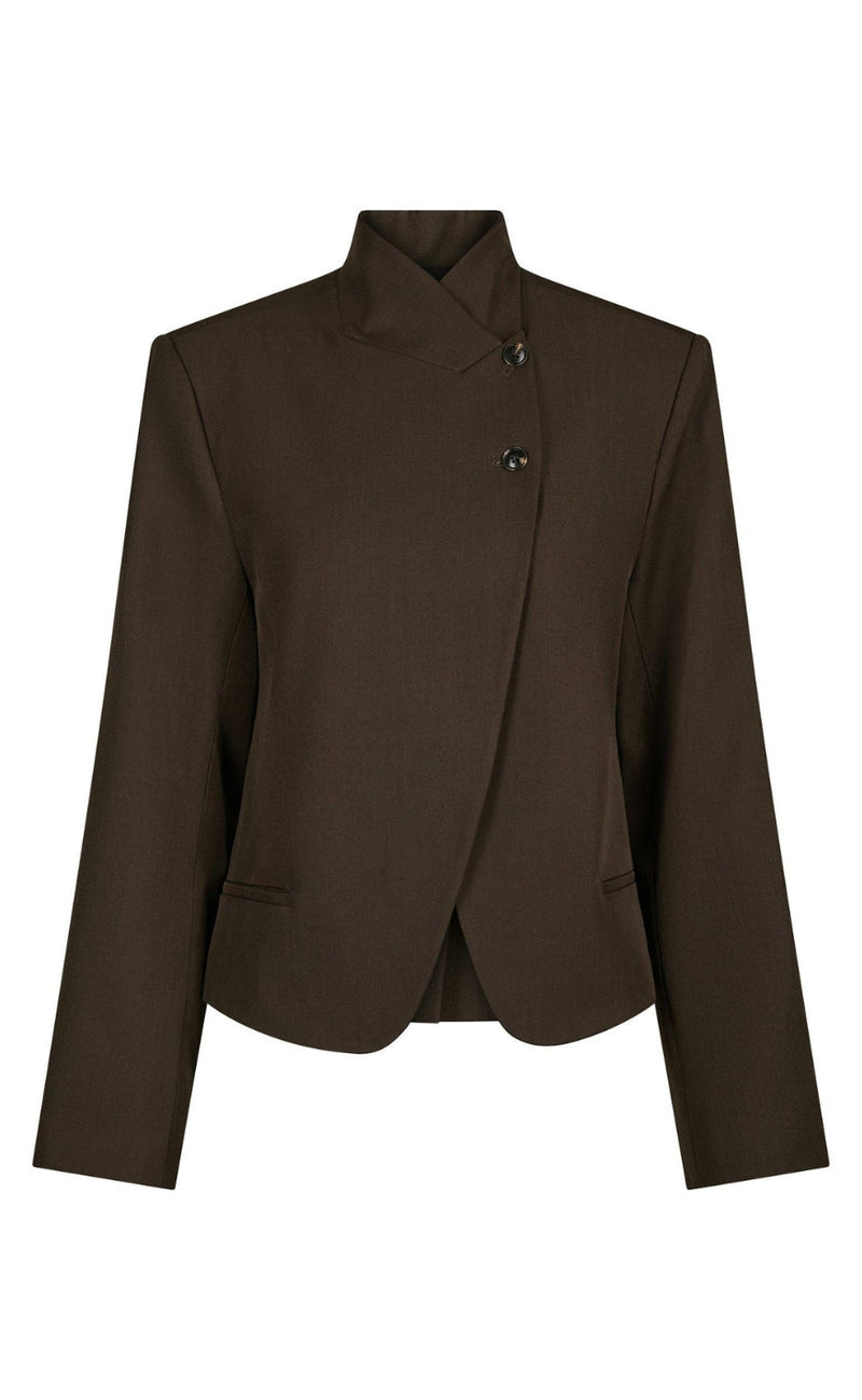 Neo Noir Blazer - Tiria Structure - Dark Brown