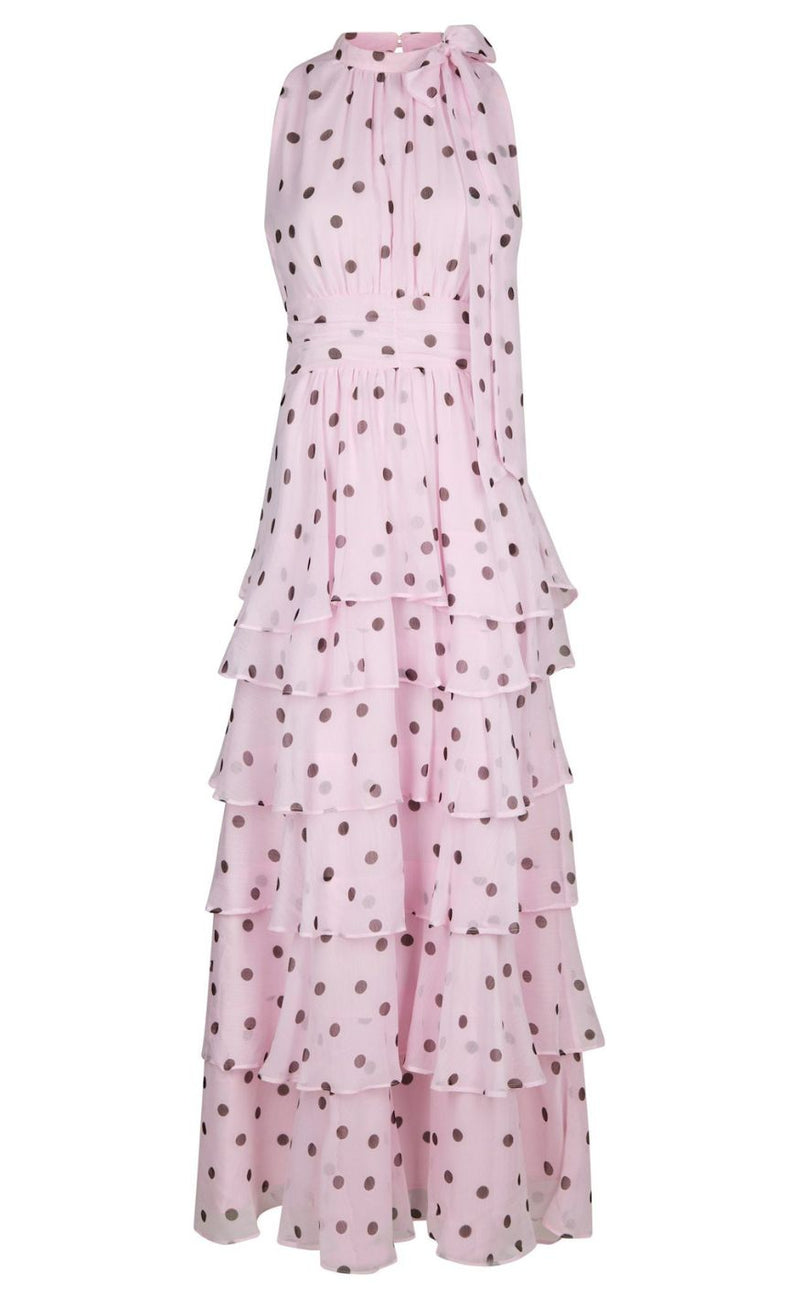 Neo Noir Kjole - Marli Big Dot - Light Pink