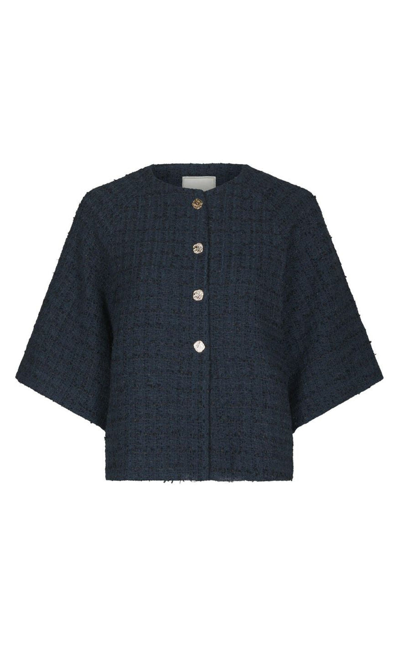 Neo Noir Jakke - Rosella Boucle Mini - Navy