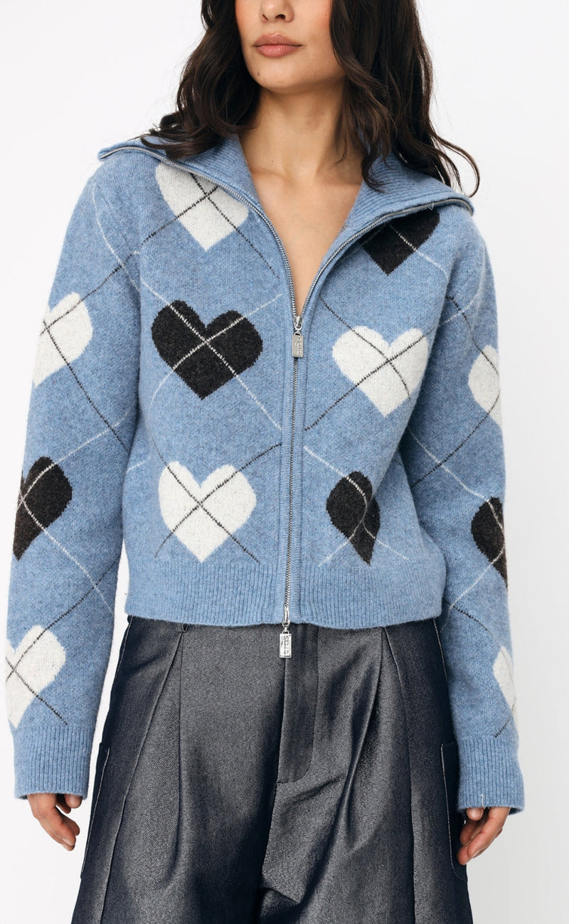 Cras Cardigan - Siri - Blue Hearts