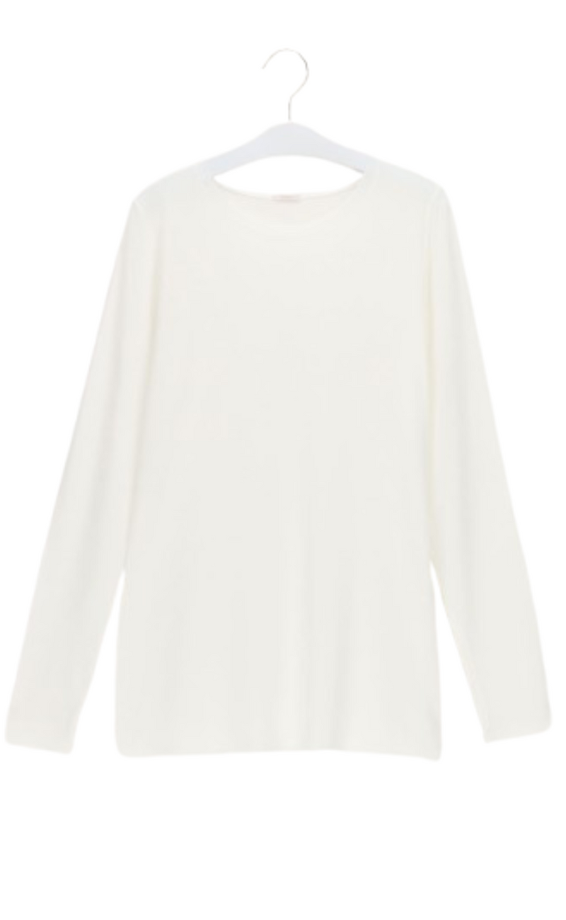 Oroblu Bluse - Perfect Line Modal Long Sleeve - Ivory
