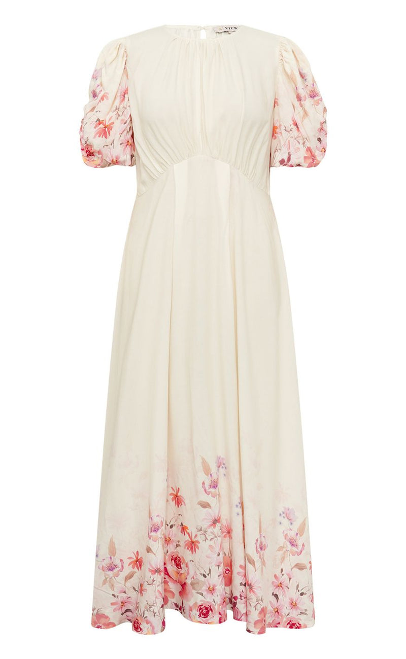 A-View Kjole - Botanic - Cream