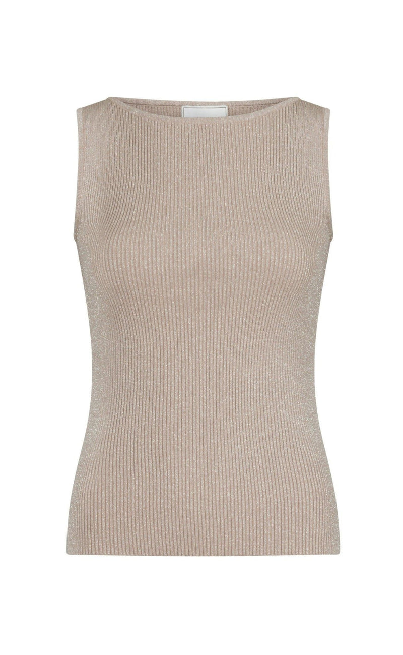 Neo Noir Topp - Talia Glitter Knit - Sand