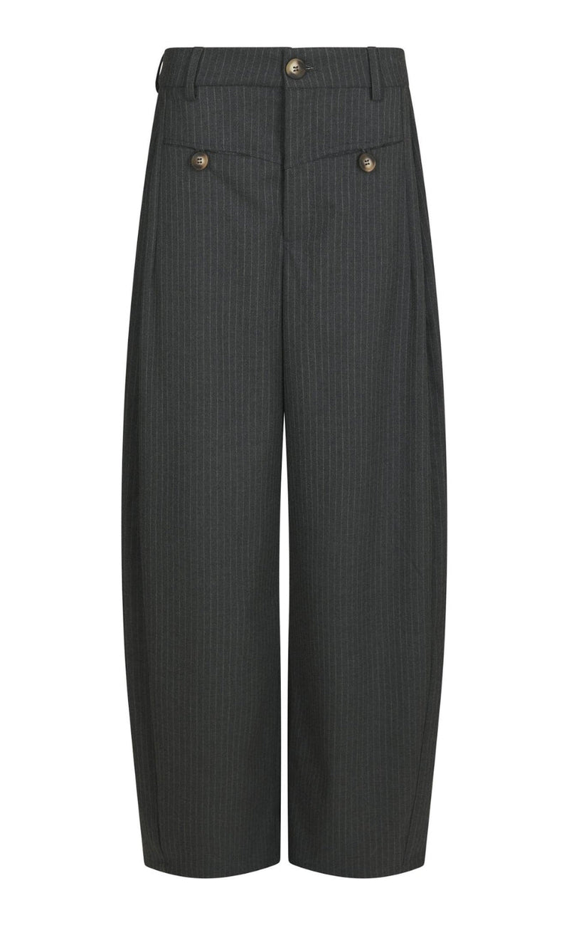 Neo Noir Bukser - Massie Slim Pinstripe - Dark Grey Melange