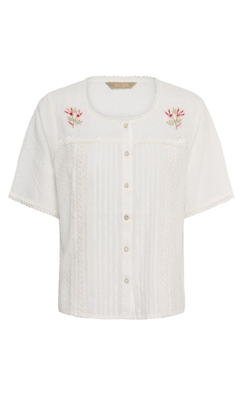 Culture Skjorte - Velveta SS - Spring Gardenia