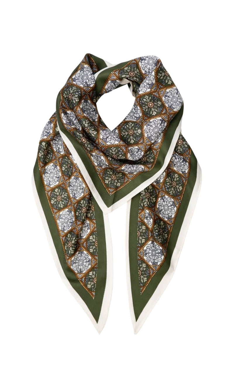 Black Colour Skjerf - Ewa Satin - Army