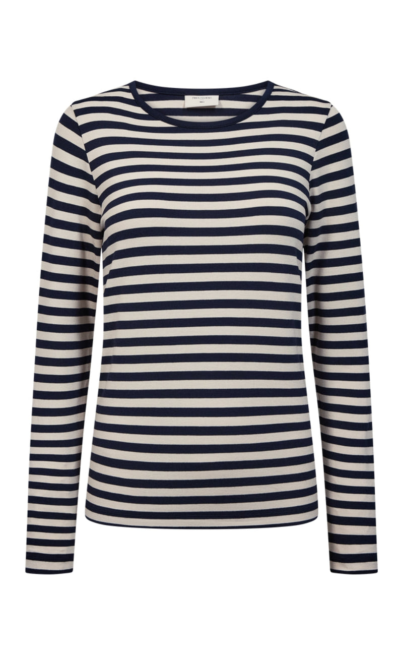 Freequent T-shirt - Liana - Navy Blazer w. Moonbeam