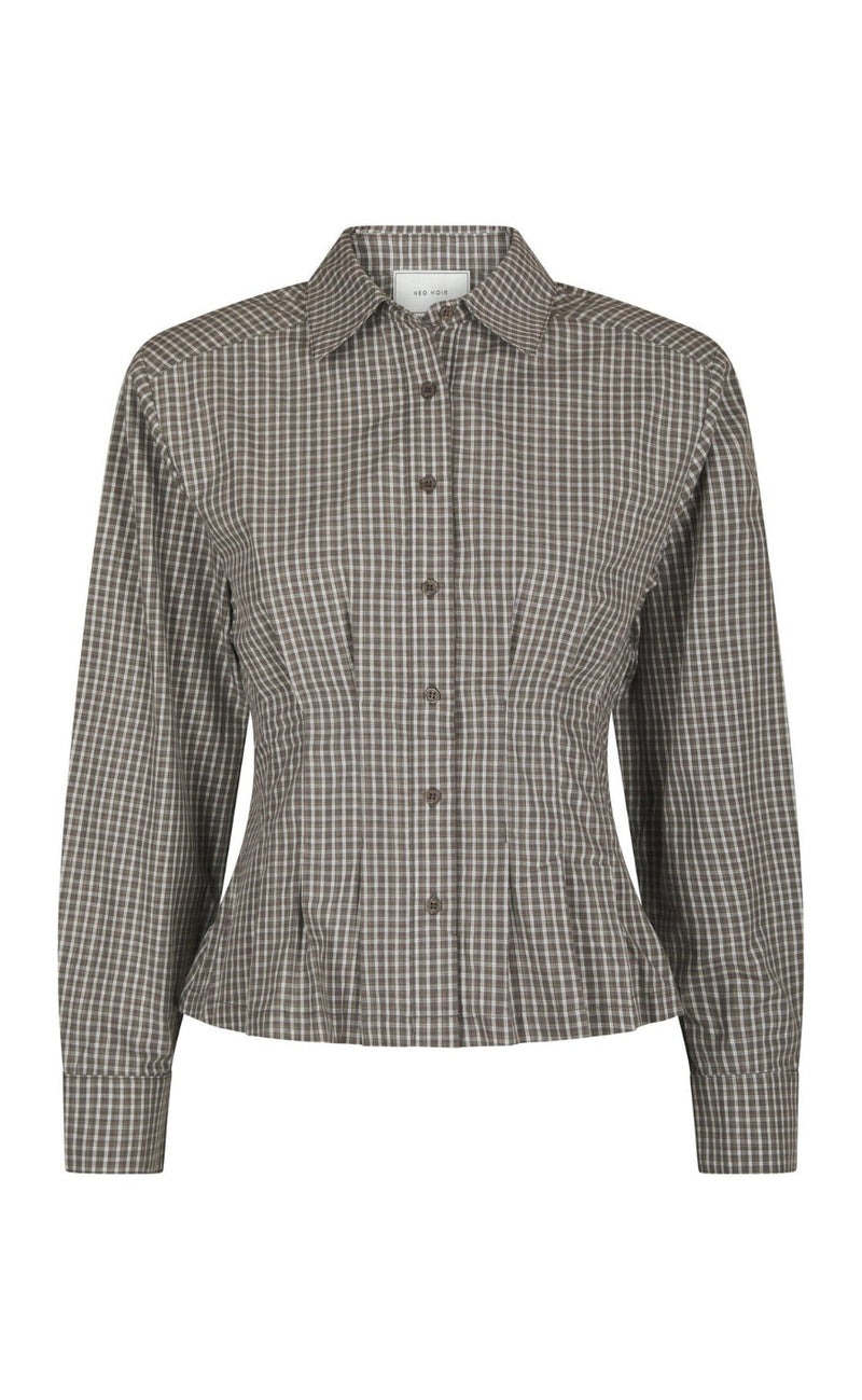 Neo Noir Skjorte - Jonelle Check - Dusty Grey
