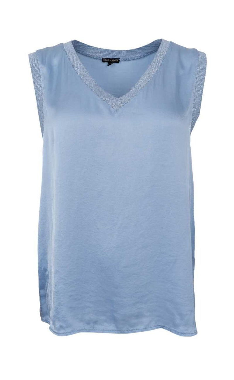 Black Colour Topp - Mabel - Dust Blue
