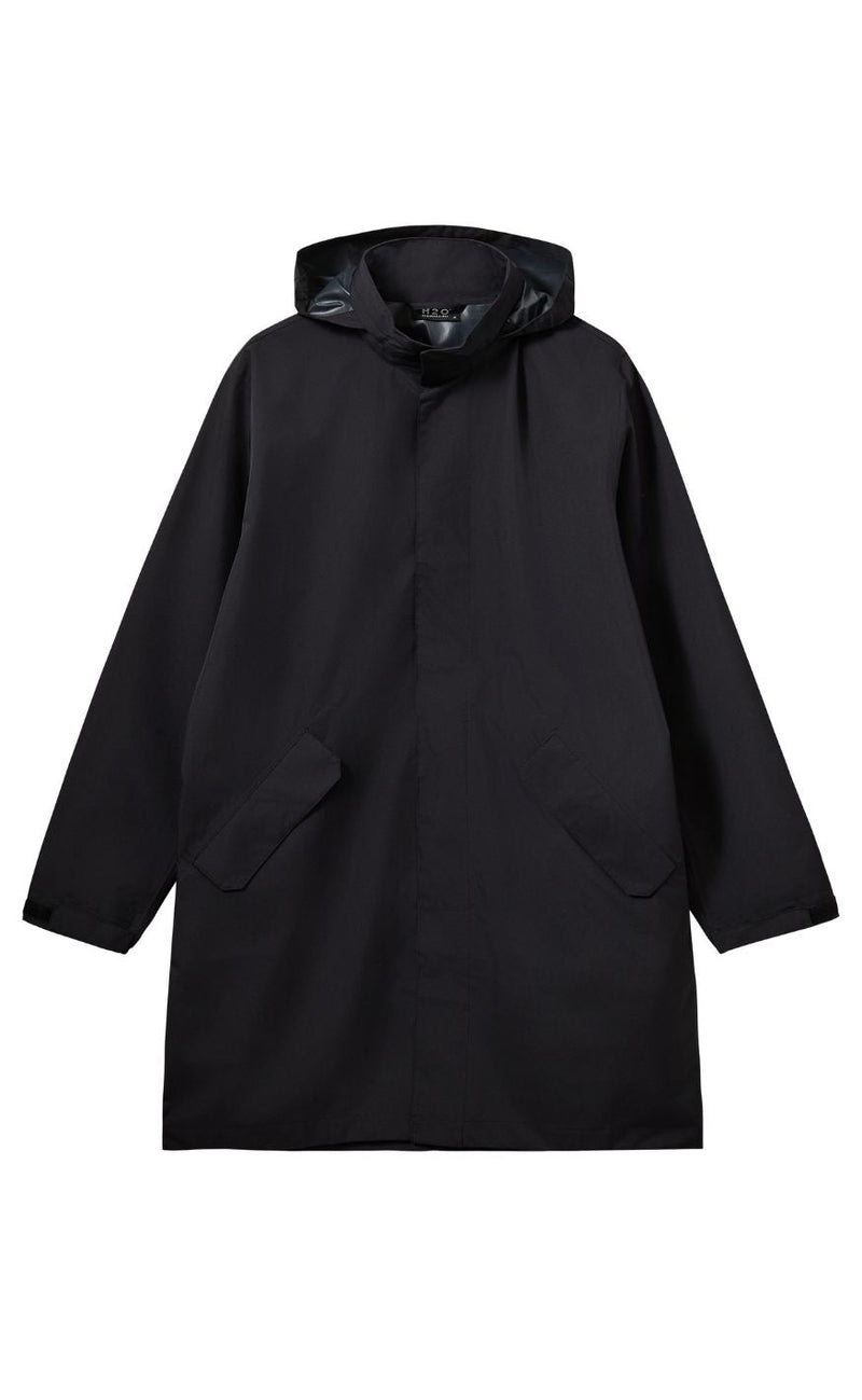H2O Regnjakke - Rømø Long Unisex - Black