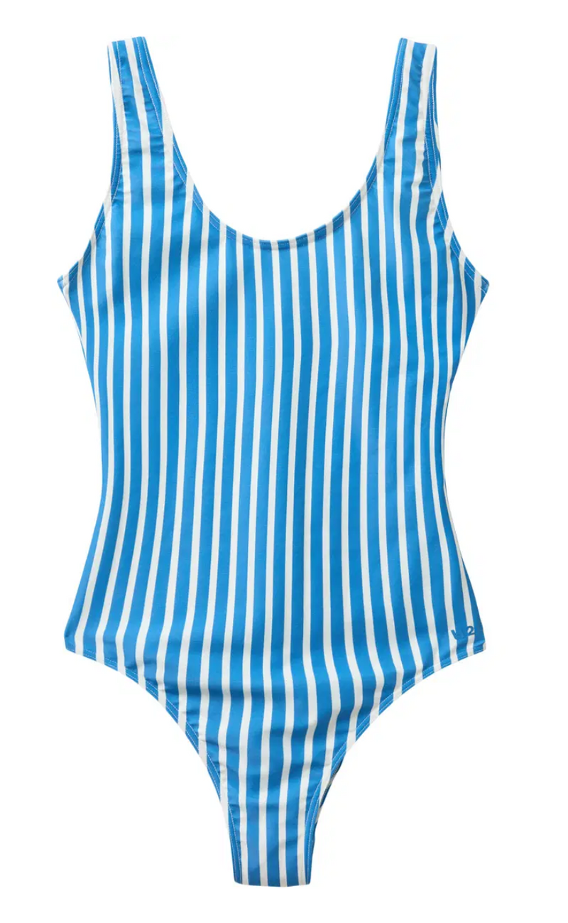 H2O Badedrakt - Stripe Swim - King Blue