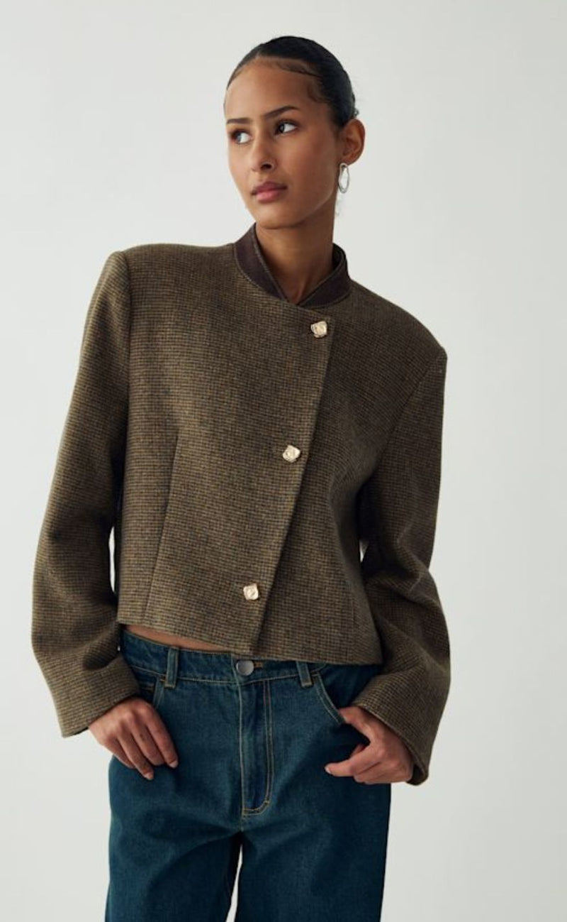 Noella Blazer - N-Nox - Evalina Brown Check