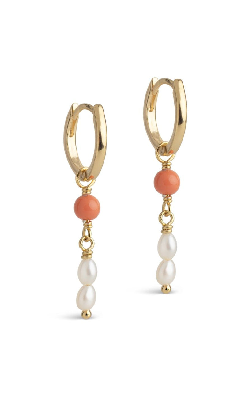 ENAMEL Copenhagen Øreringer - Liva - Light Coral
