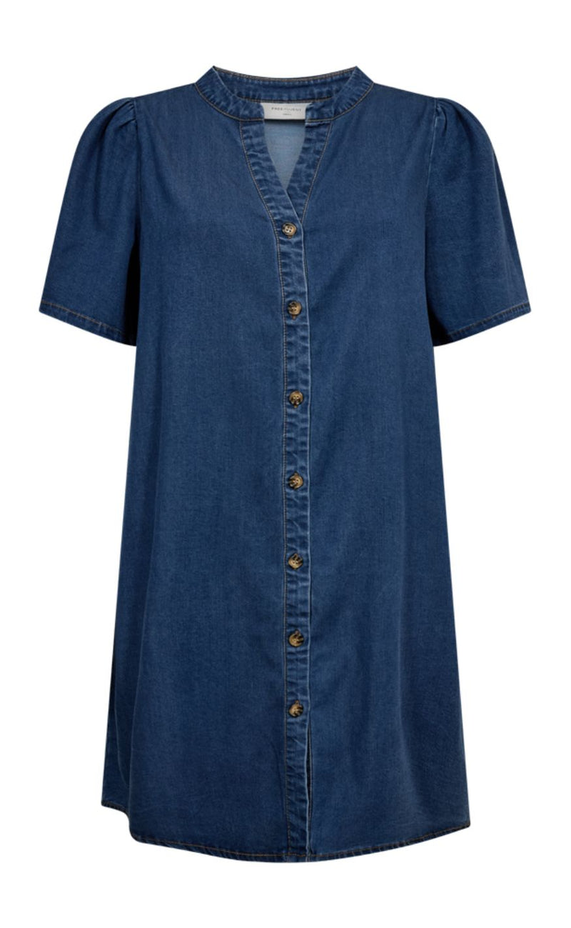 Freequent Kjole - Solda - Medium Blue Denim