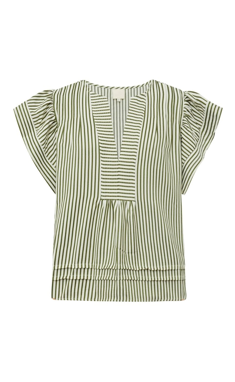 Gossia Bluse - Minka - Creme Army Stripes
