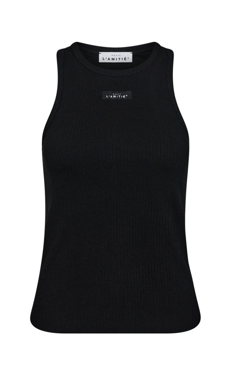 Haute L'Amitié TankTopp - Rib Badge - Black