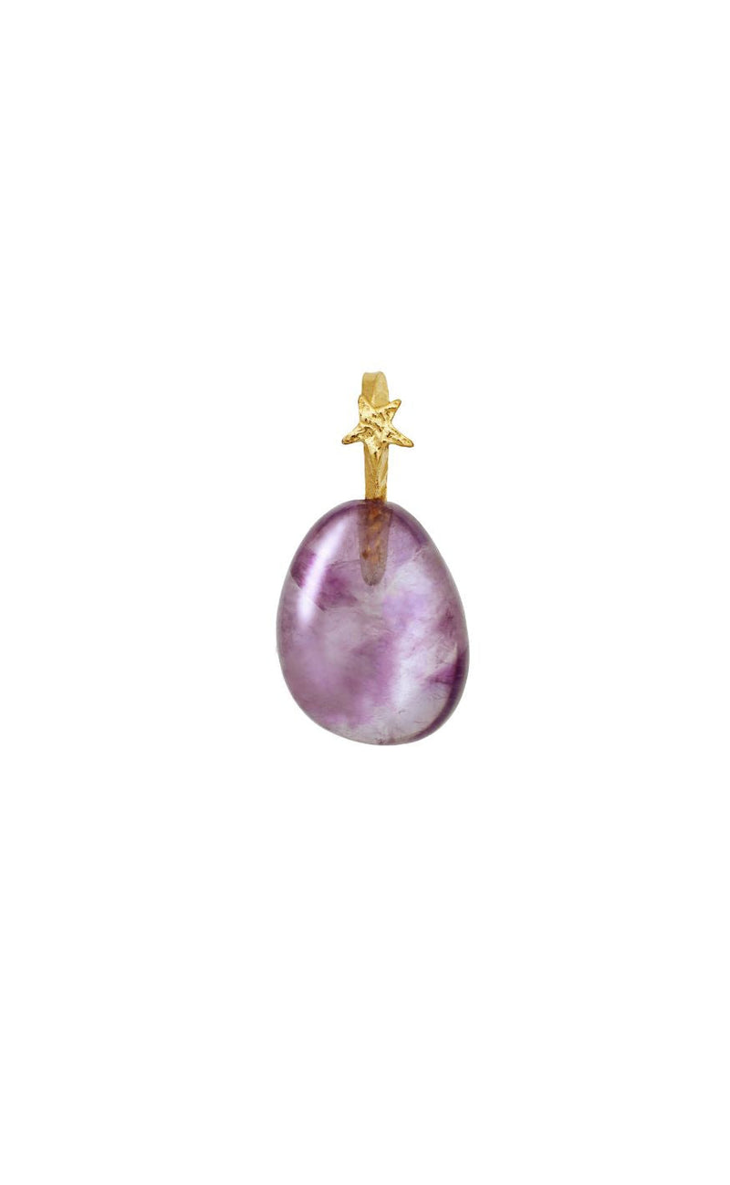 Maanesten Vedhæng - Amethyst Air - Gold Colour