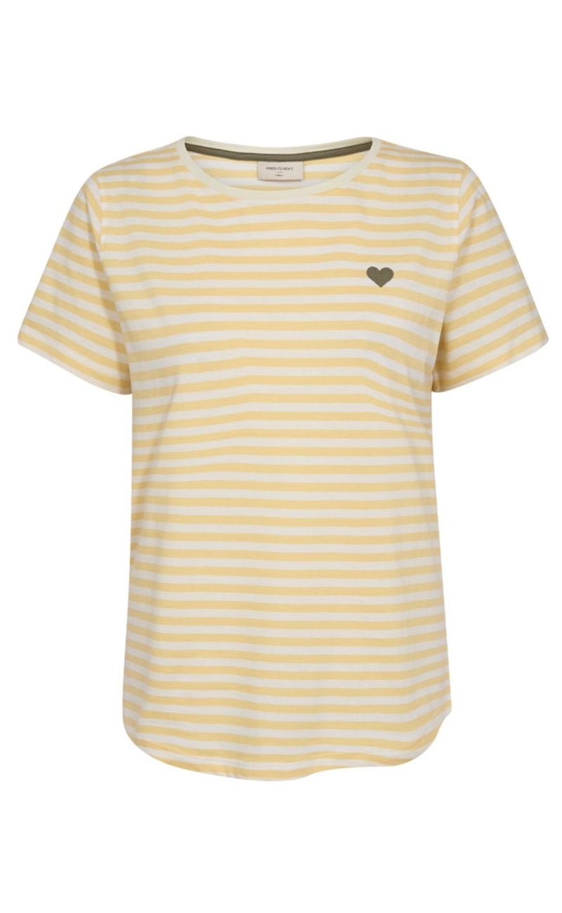 Freequent T-shirt - Mian - Star Off-White w. Golden Haze