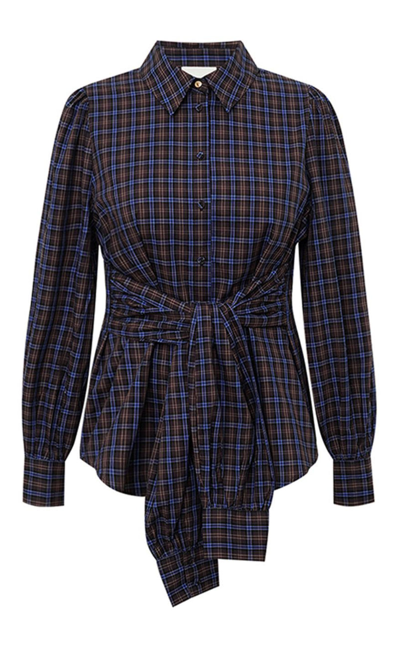 Gossia Skjorte - Kassia - Blue / Brown Checks