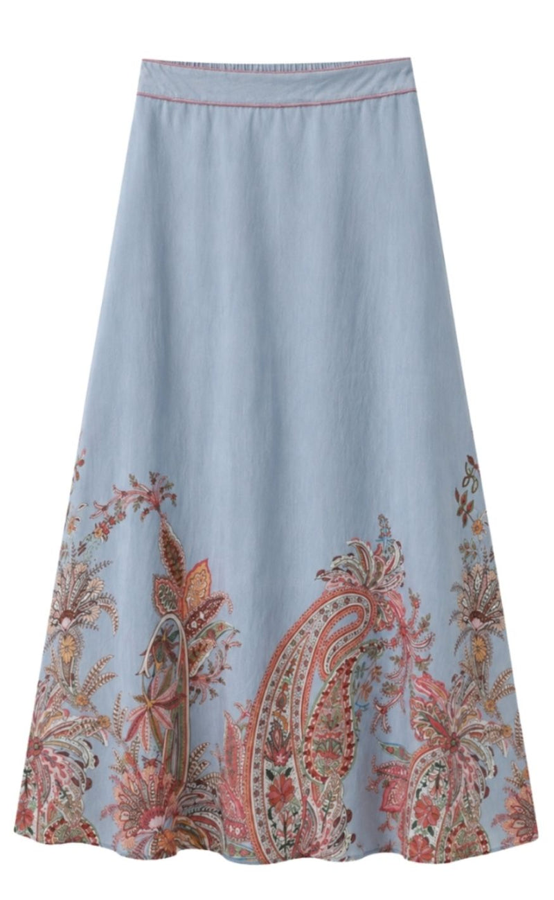 Luxzuz Skjørt - Vagna - Faded Blue 5019