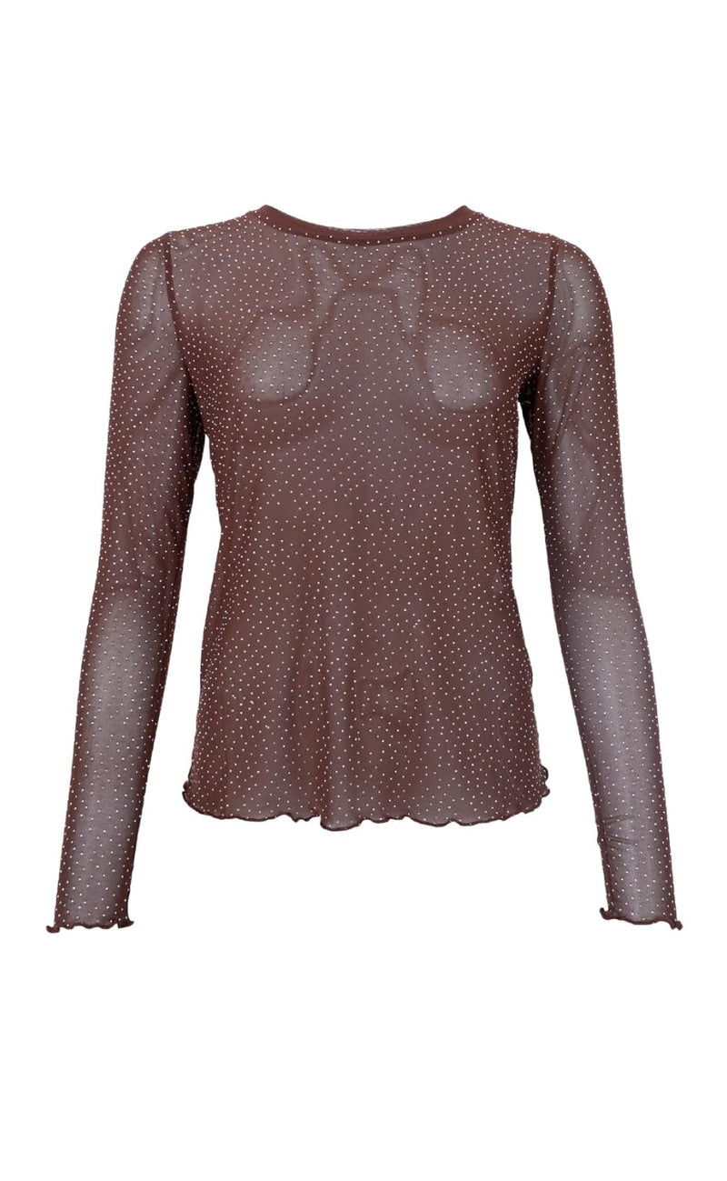 Black Colour Bluse - Alexis - Coffee